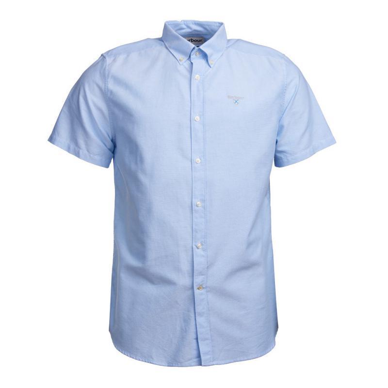 Barbour Oxford 3 Short Sleeve Tailored Mens Shirt - Sky - William Powell