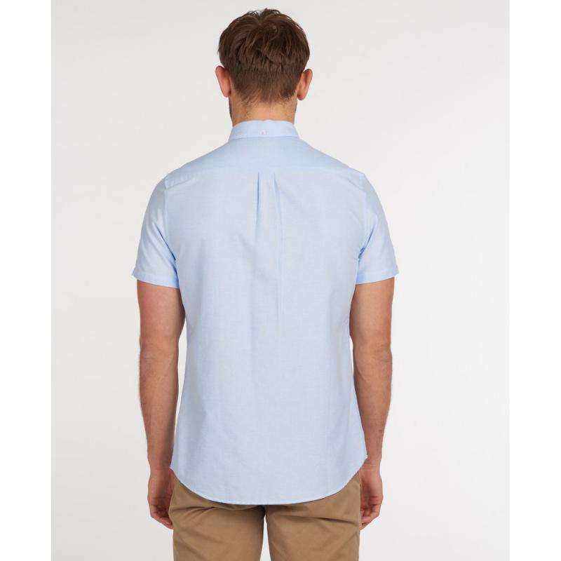 Barbour Oxford 3 Short Sleeve Tailored Mens Shirt - Sky - William Powell