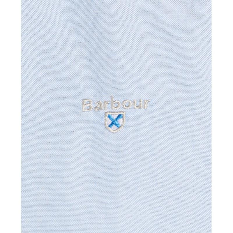Barbour Oxford 3 Short Sleeve Tailored Mens Shirt - Sky - William Powell
