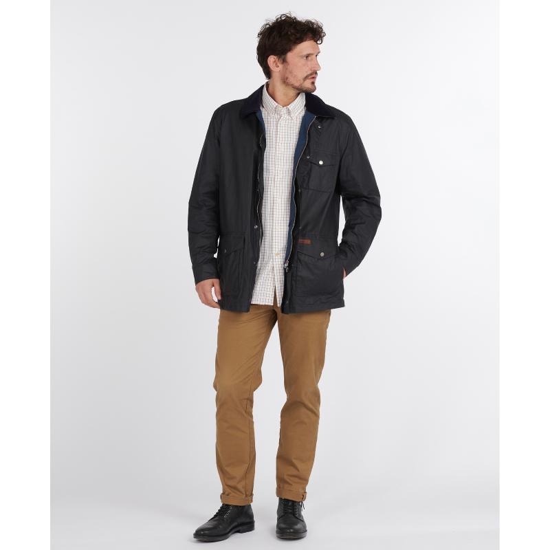 Barbour Pavier Mens Wax Jacket - Royal Navy - William Powell