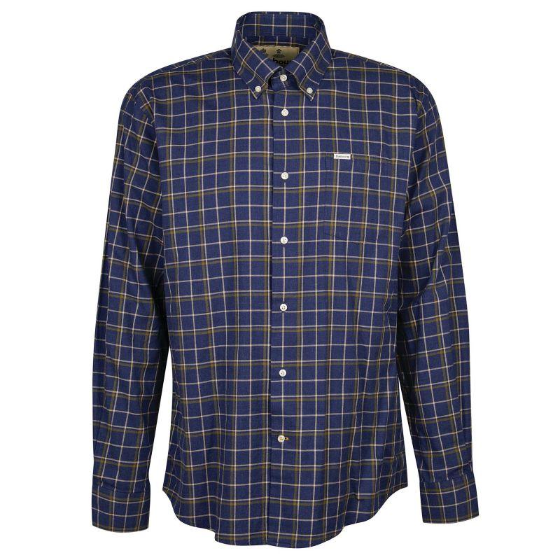 Barbour Pelton Mens Regular Fit Shirt - Navy - William Powell