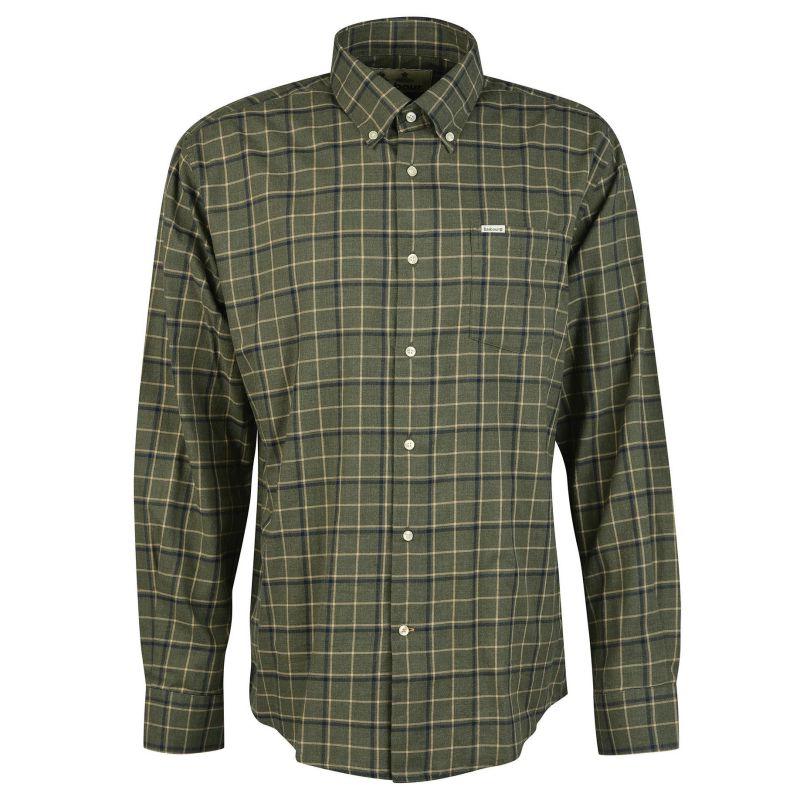 Barbour Pelton Mens Regular Fit Shirt - Olive - William Powell