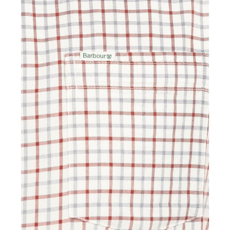 Barbour Preston Regular Fit Mens Shirt - Ecru - William Powell