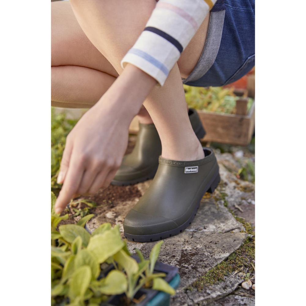 Barbour Quinn Ladies Clog - Olive - William Powell