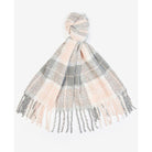 Barbour Saltburn Ladies Beanie & Tartan Scarf Set - Grey Rose - William Powell