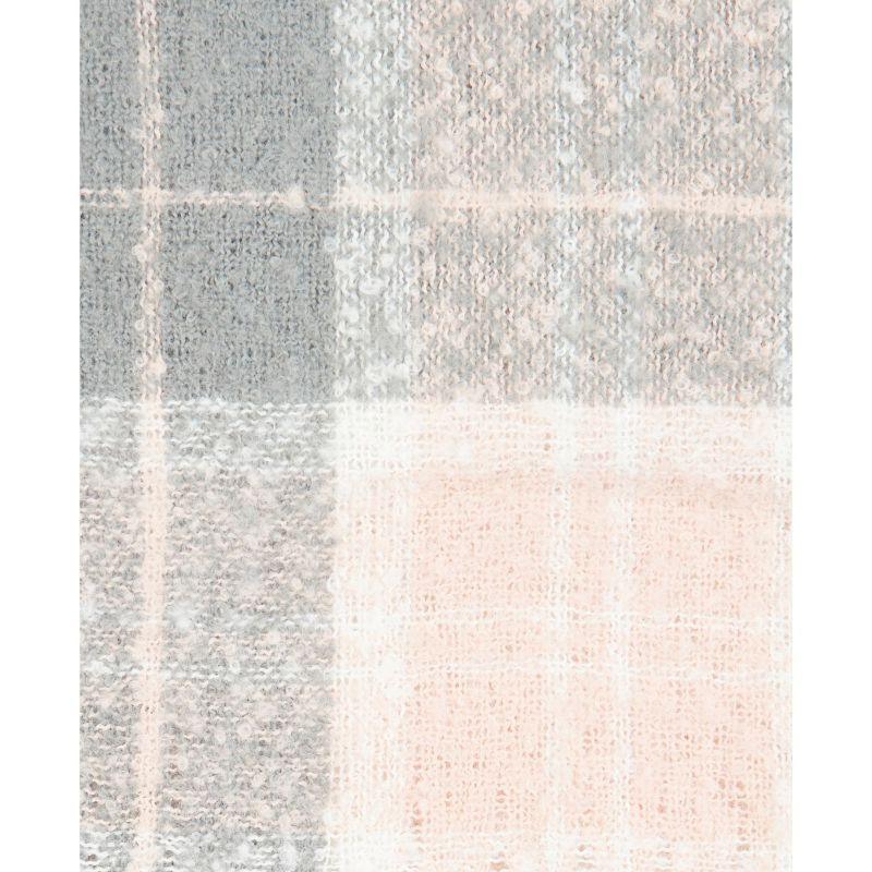 Barbour Saltburn Ladies Beanie & Tartan Scarf Set - Grey Rose - William Powell