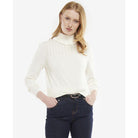 Barbour Scarlet Ladies Roll Neck - Cream - William Powell