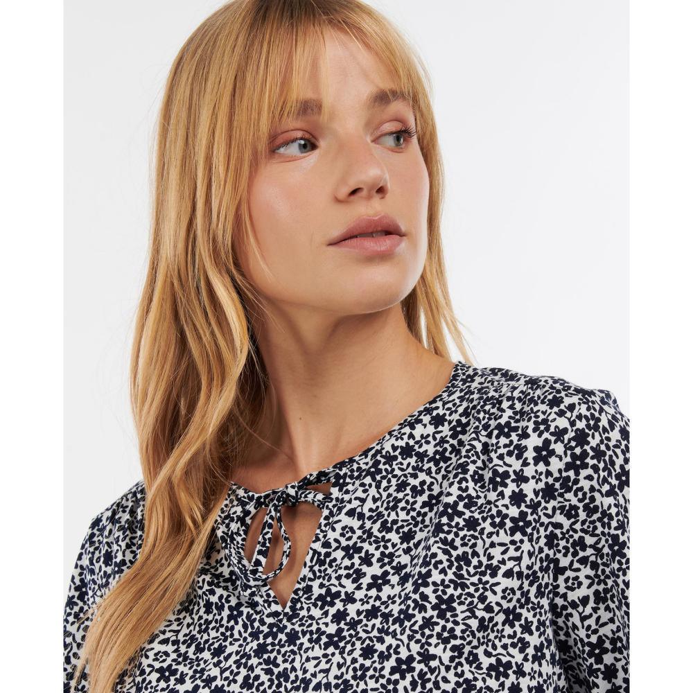 Barbour Seaholly Ladies Blouse - White/Indigo - William Powell