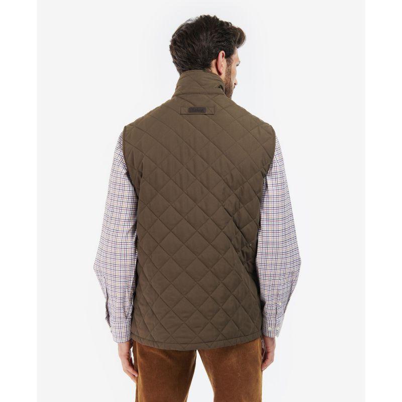 Barbour Shoveler Mens Quilted Gilet - Dark Olive - William Powell