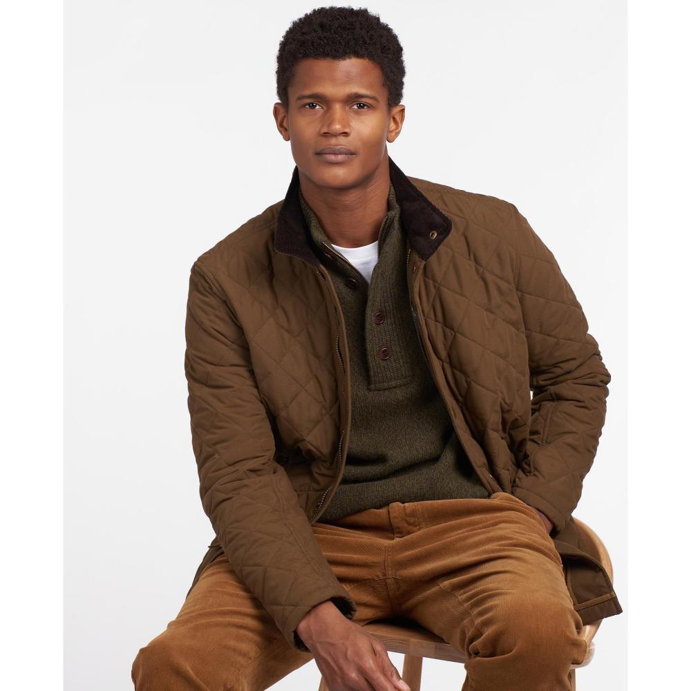 Barbour Shoveler Mens Quilted Jacket - Dark Sand - William Powell