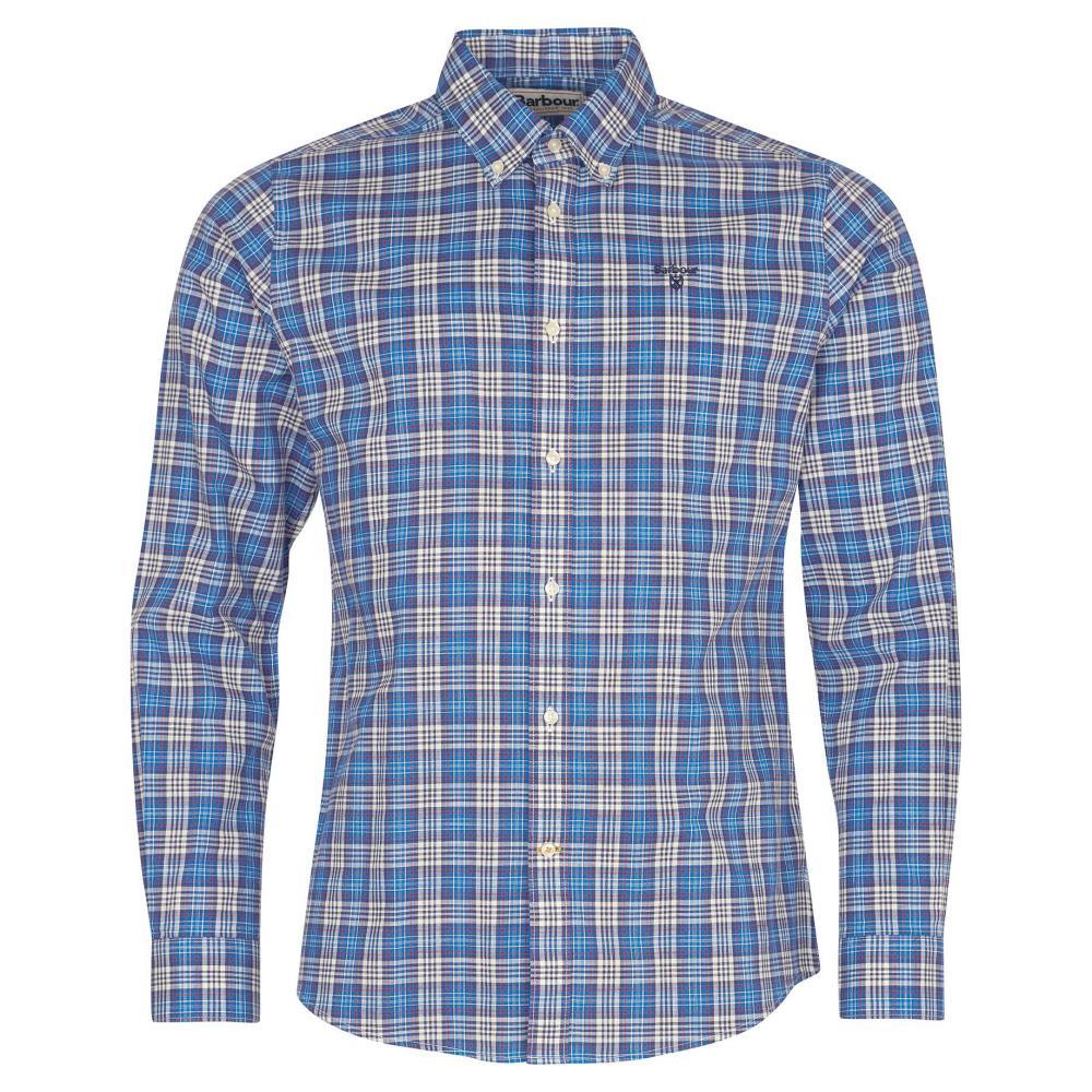 Barbour Spillman Mens Shirt - Blue - William Powell