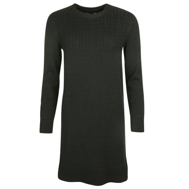 Barbour Stitch Guernsey Ladies Knit Dress - Olive - William Powell