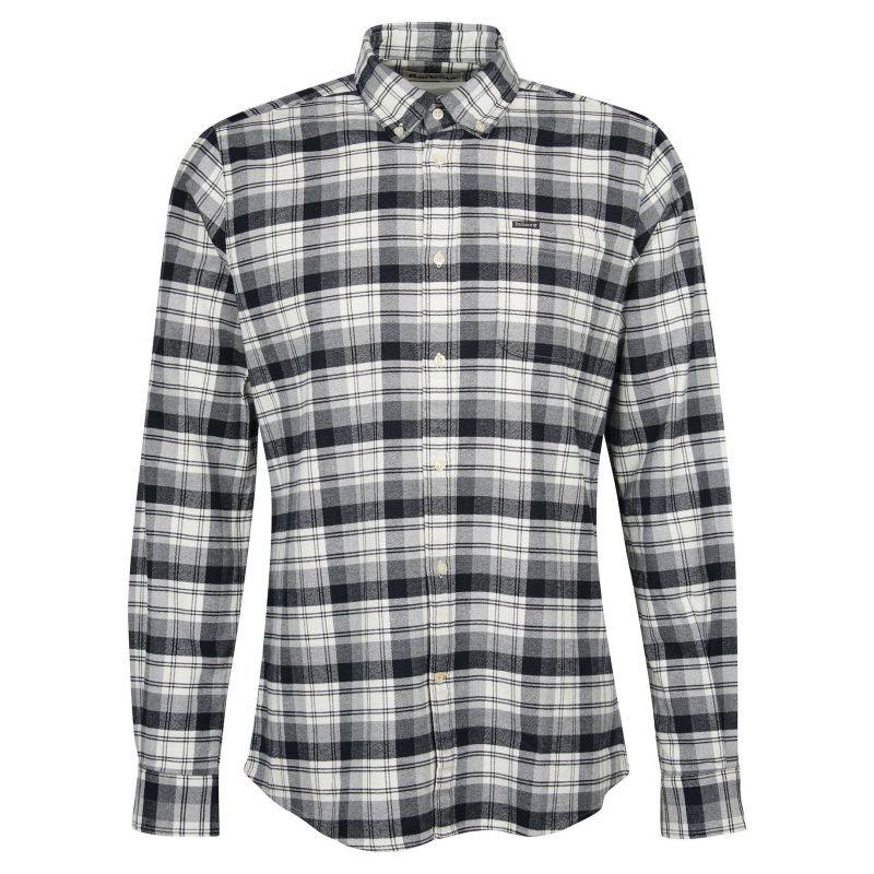 Barbour Stonewell Mens Tailored Fit Shirt - Grey Marl - William Powell