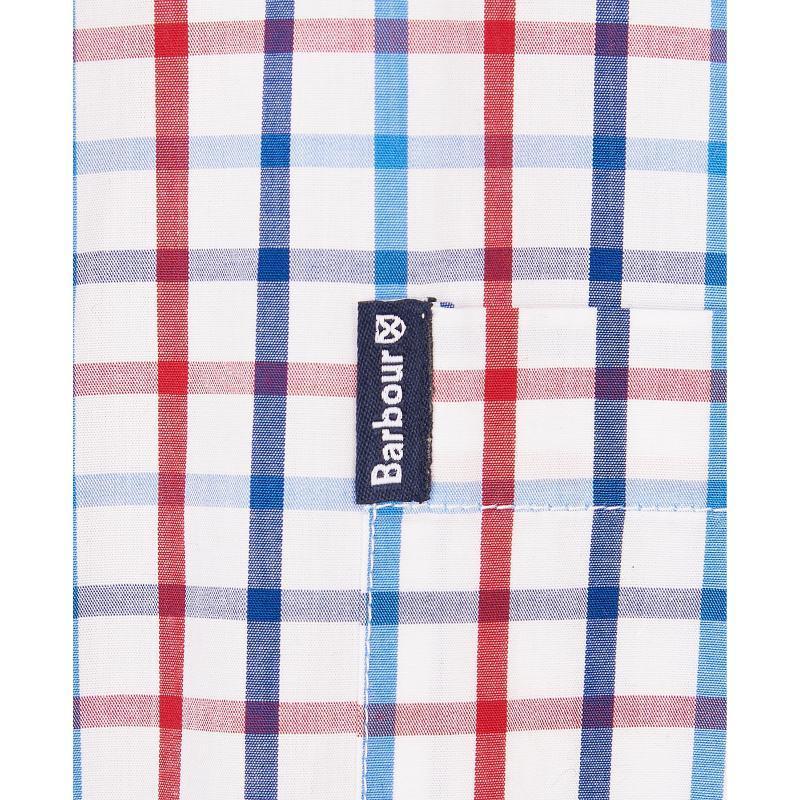 Barbour Tattersall 15 Mens Tailored Fit Shirt - Red - William Powell