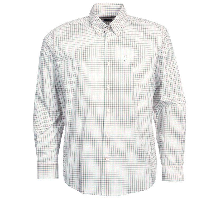 Barbour Tattersall 9 Mens Shirt - Purple - William Powell