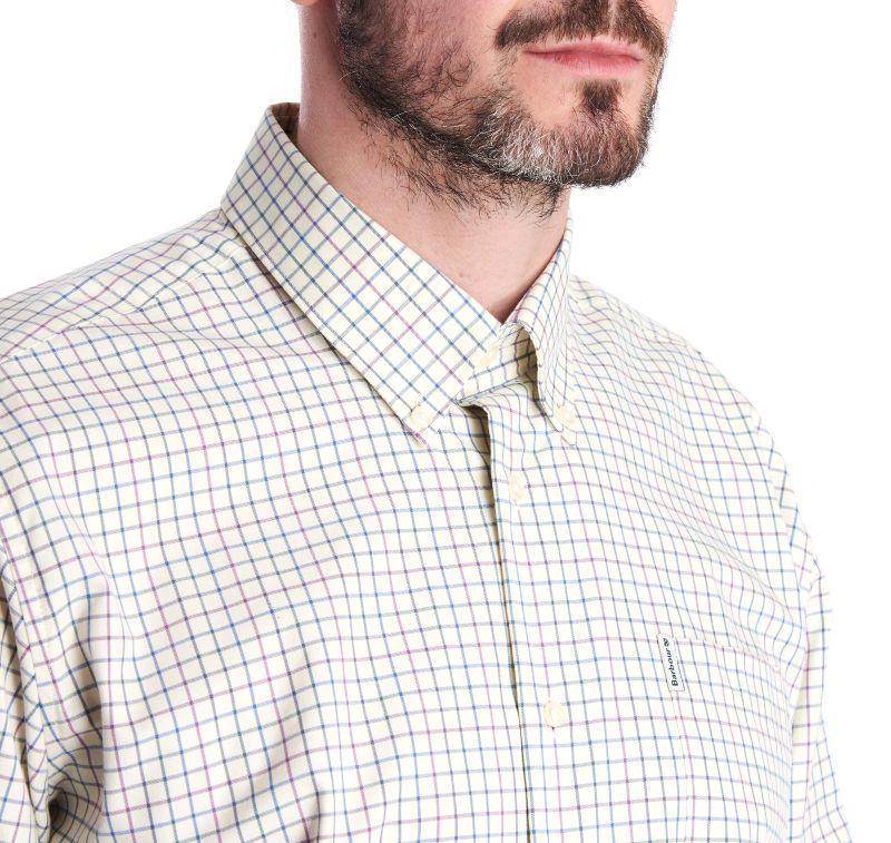 Barbour Tattersall 9 Mens Shirt - Purple - William Powell