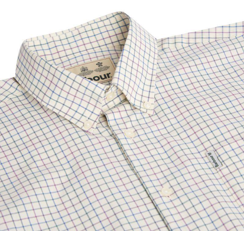 Barbour Tattersall 9 Mens Shirt - Purple - William Powell