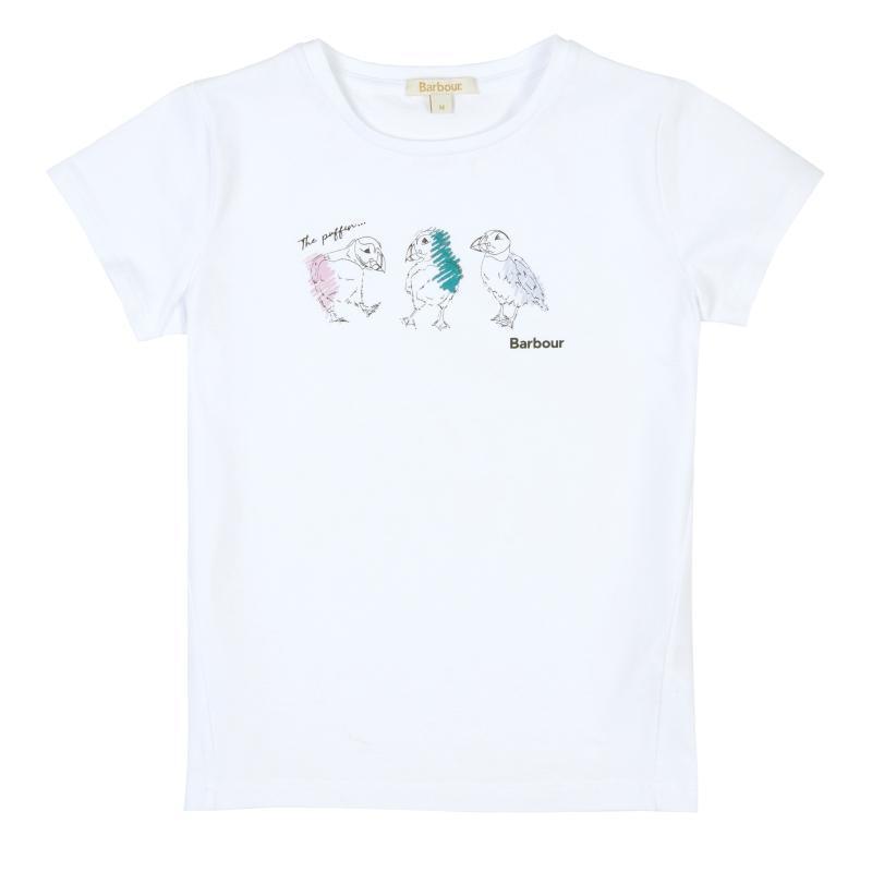 Barbour Tern Girls Tee - White - William Powell