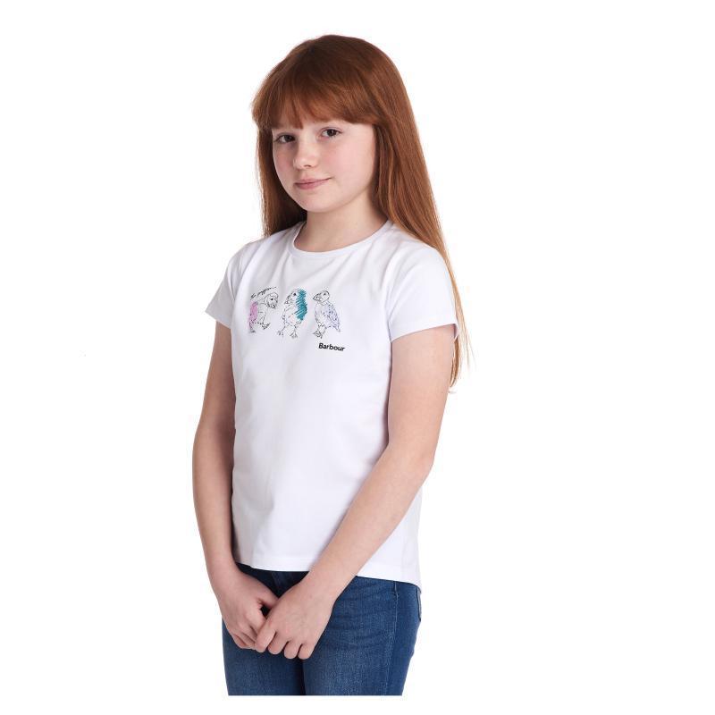 Barbour Tern Girls Tee - White - William Powell