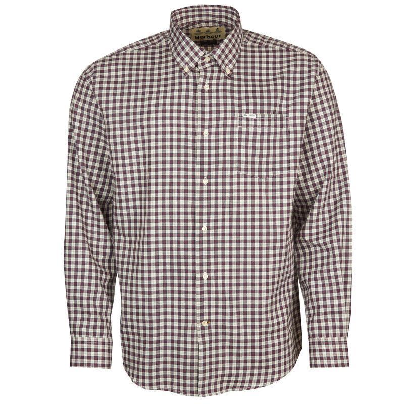 Barbour Thornley Thermo Weave Mens Regular Fit Shirt - Red - William Powell