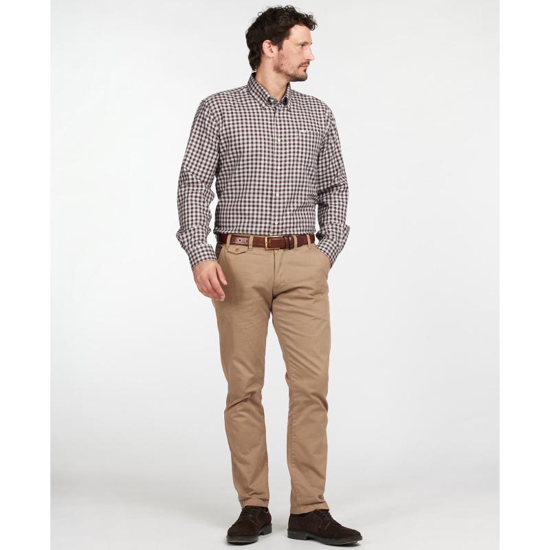 Barbour Thornley Thermo Weave Mens Regular Fit Shirt - Red - William Powell