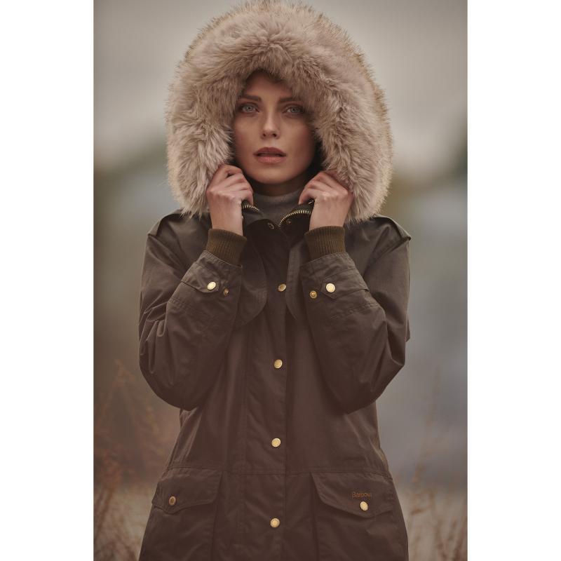 Barbour Whitebeam Ladies Wax Jacket - Sage - William Powell
