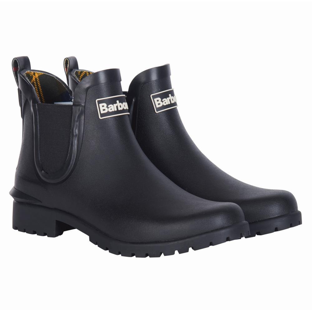 Barbour Wilton Ladies Ankle Wellington Boot - Black - William Powell