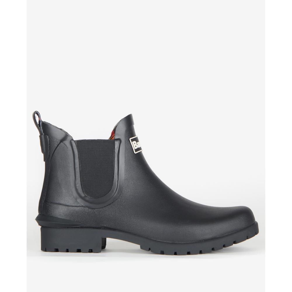 Barbour Wilton Ladies Ankle Wellington Boot - Black - William Powell