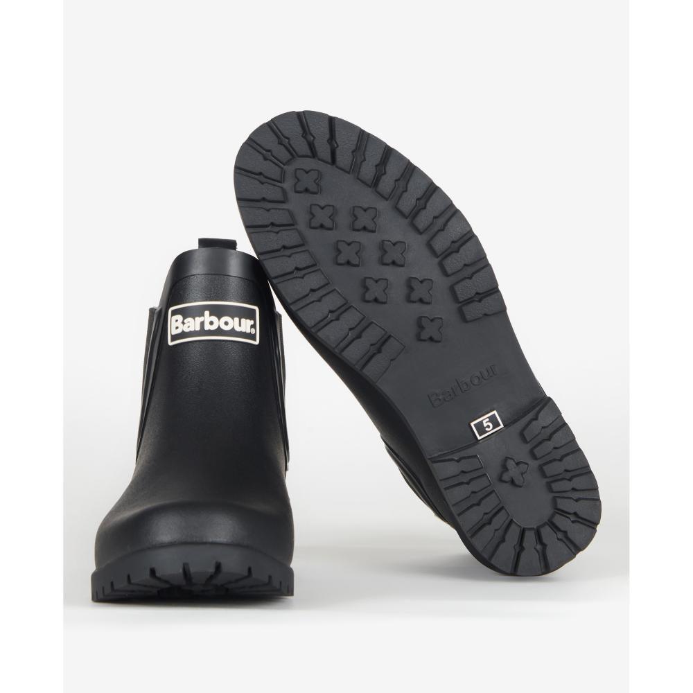 Barbour Wilton Ladies Ankle Wellington Boot - Black - William Powell