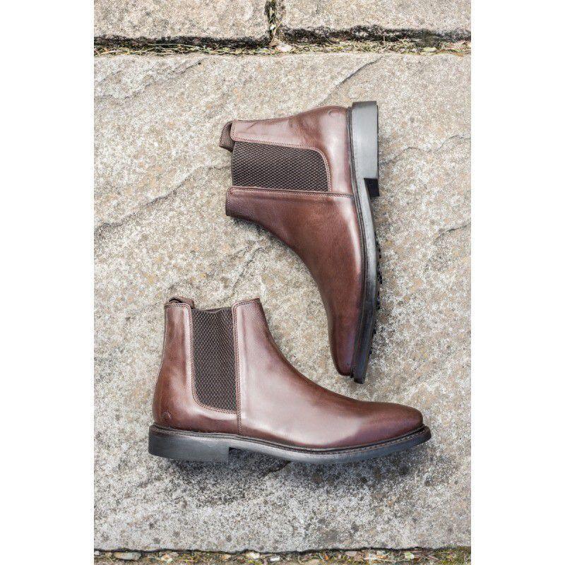 Chatham Kirk Leather Chelsea Boot - Dark Brown - William Powell