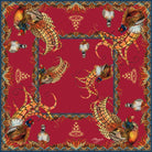 Clare Haggas Heads or Tails Large Twill Silk Scarf - Red - William Powell