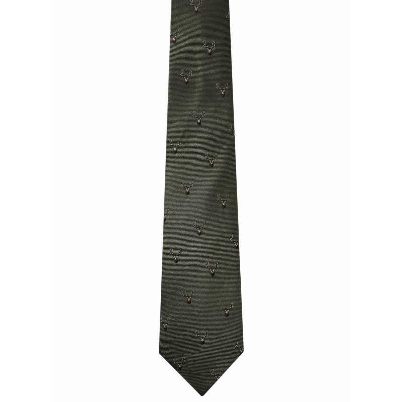 Dubarry Avalon Mens Stag Tie - Olive - William Powell