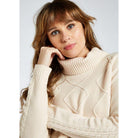 Dubarry Belleek Ladies Roll Neck Jumper - Chalk - William Powell