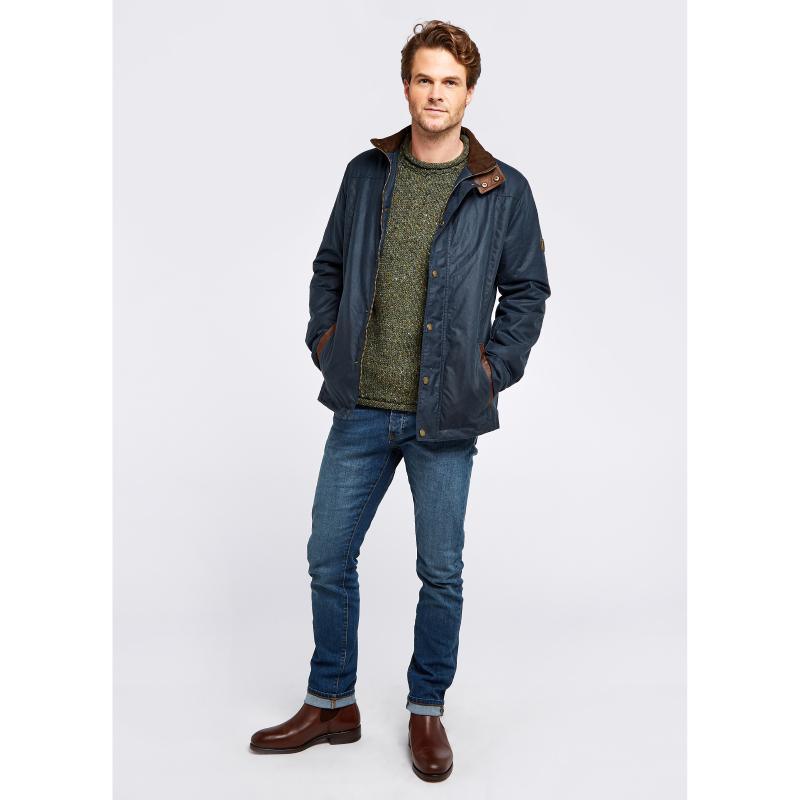 Dubarry Carrickfergus Mens Wax Jacket - Ocean Blue - William Powell