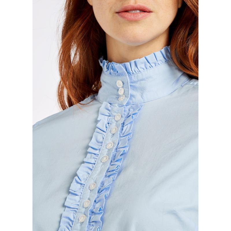 Dubarry Chamomile Ruffle Detail Shirt - Pale Blue - William Powell