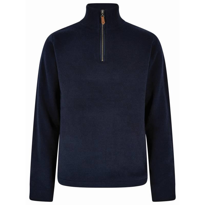 Dubarry Feeney Windproof Mens Zip Neck Jumper - Navy - William Powell