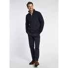 Dubarry Feeney Windproof Mens Zip Neck Jumper - Navy - William Powell