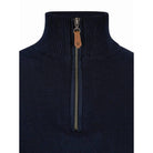 Dubarry Feeney Windproof Mens Zip Neck Jumper - Navy - William Powell
