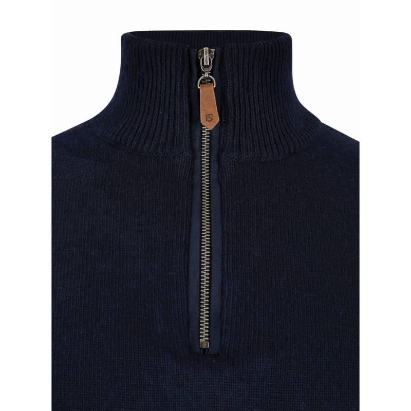 Dubarry Feeney Windproof Mens Zip Neck Jumper - Navy - William Powell