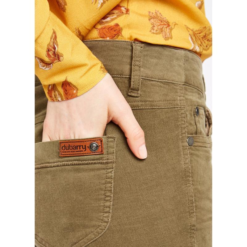 Dubarry Honeysuckle Ladies Stretch Pincord Jeans - Dusky Green - William Powell