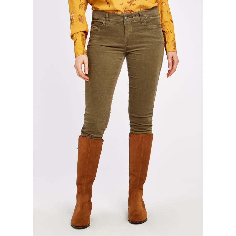 Dubarry Honeysuckle Ladies Stretch Pincord Jeans - Dusky Green - William Powell