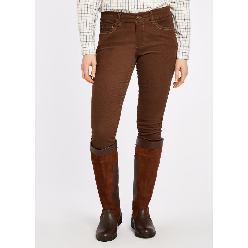 Dubarry Honeysuckle Ladies Stretch Pincord Jeans - Mocha - William Powell