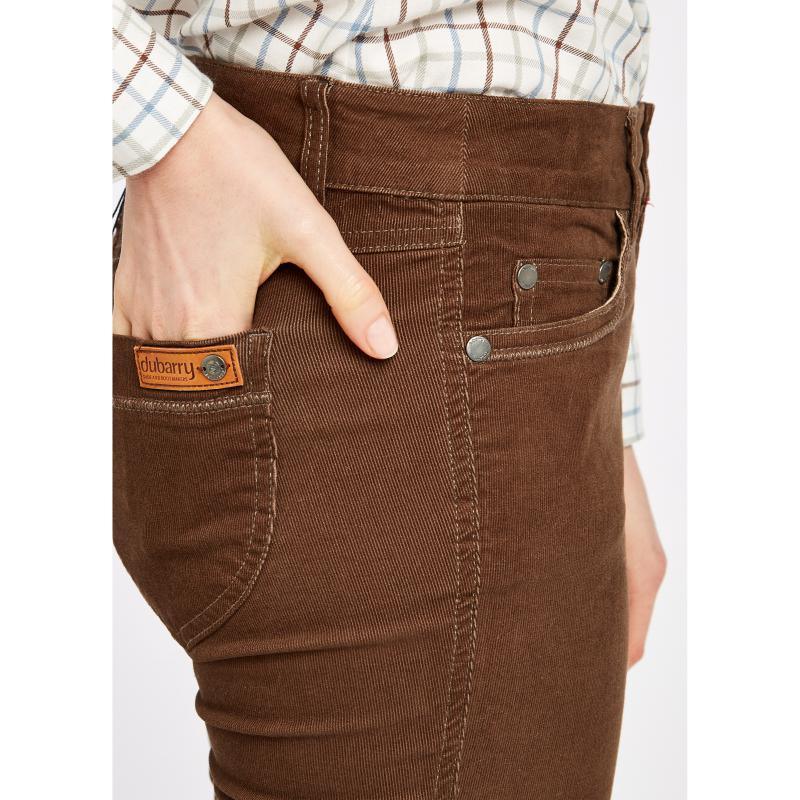 Dubarry Honeysuckle Ladies Stretch Pincord Jeans - Mocha - William Powell