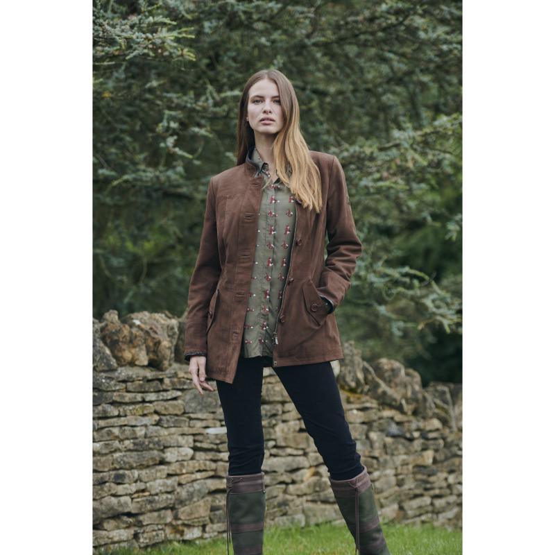 Dubarry Joyce Ladies Leather Jacket - Walnut - William Powell