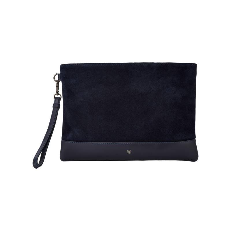 Dubarry Millymount Suede Ladies Clutch Bag - French Navy - William Powell