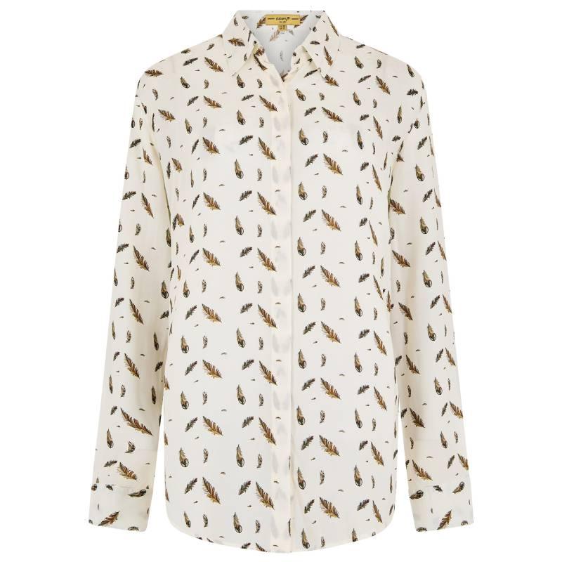 Dubarry Orchard Feather Print Ladies Viscose Shirt - Cream - William Powell