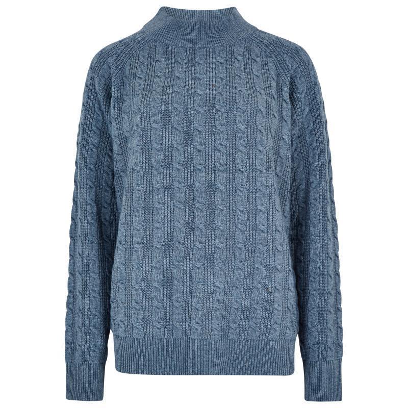 Dubarry Tallanstown Ladies Funnel Neck Jumper - Slate Blue - William Powell