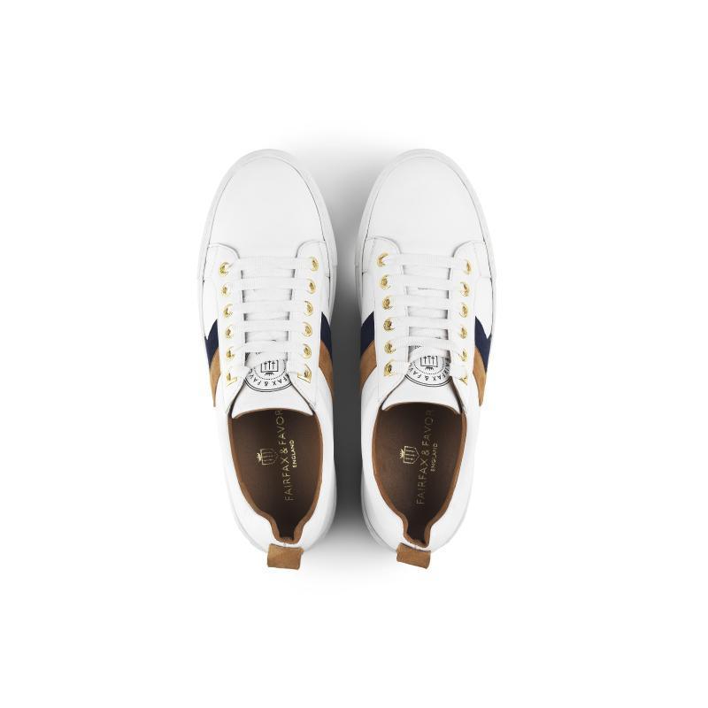 Fairfax & Favor Alexandra Ladies Trainer - White - William Powell