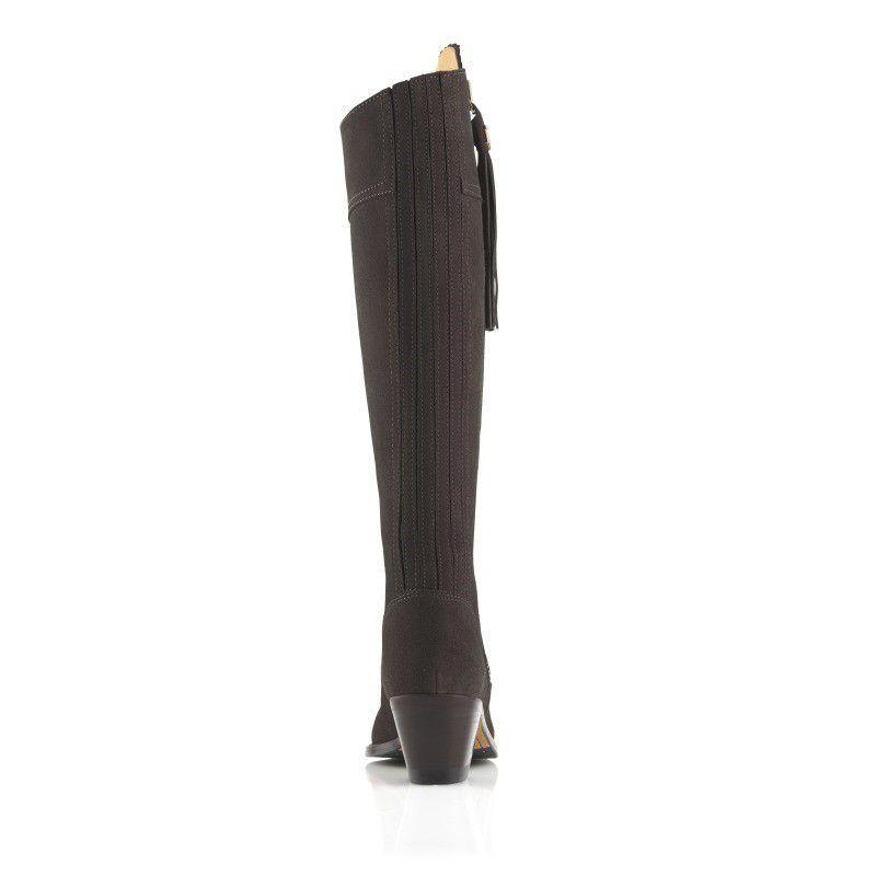 Fairfax & Favor Heeled Regina Suede Boots - Chocolate - William Powell
