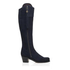 Fairfax & Favor Heeled Regina Suede Boots - Navy - William Powell